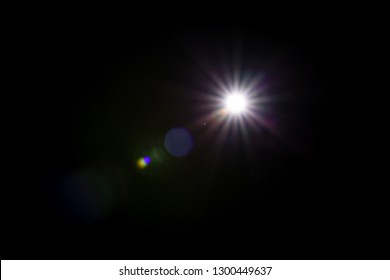 Flash Light Effect Isolated On Transparent Background. White Flashlight, Flare Or Camera Flash Overlay