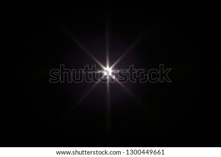 Flash light effect isolated on transparent background. White flashlight, flare or camera flash overlay