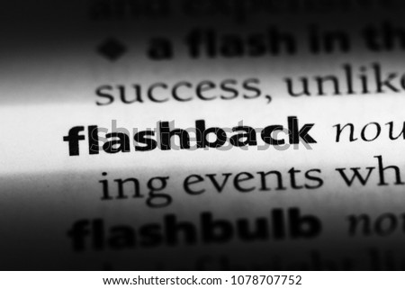 flashback word in a dictionary. flashback concept