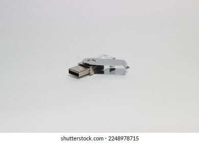 Flashdisk or portable computer data storage with white background