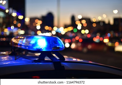 flashers of a police car