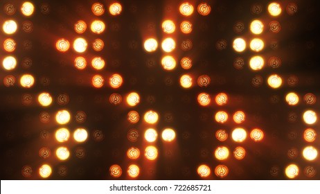 Flashing lights bulb spotlight flood lights arrow vj led wall stage led display blinking lights