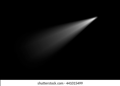 flashlight beam on black