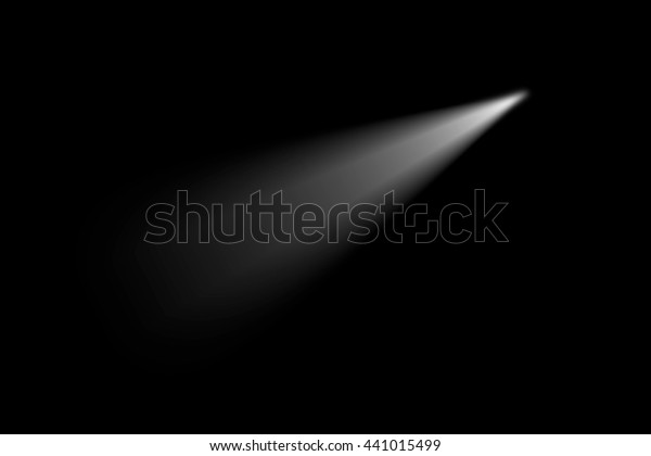 Flashlight Beam On Black Stock Photo (Edit Now) 441015499