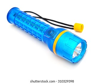 Flashlight Blue Isolated On White Background Stock Photo 310329398 ...