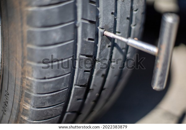 Flat car tire repair kit, Tire plug repair kit for\
tubeless tires