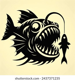 Flat Design Vector-style Image Angry Fish AI-generated image 2447768715 ...