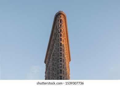 Flat Iron Building During The Golden Hour - NYC, 13 June 2018 / USA