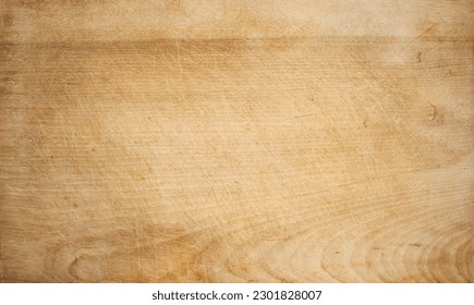 Flat Lay Background butcher-block , yellow top view  - Shutterstock ID 2301828007