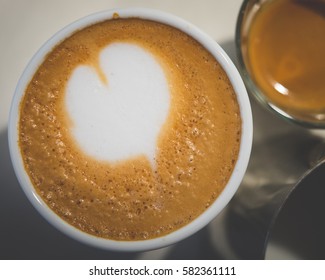 latte art heart too small