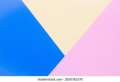 Flat lay of colored grain paper composition shape for background.