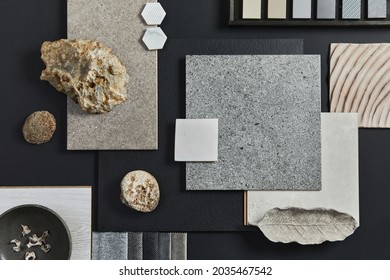 Flat Lay Creative Architect Moodboard Composition Stock Photo ...