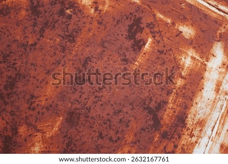 flat lay  a empty square frame photo old,dirty rusty metal backdrop,brownish rust from e with streaks of rust. rust stains on white background.the metal surface rusted spots.  rusty corrosion