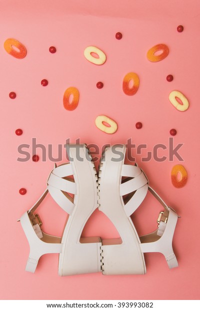 pink candies shoes