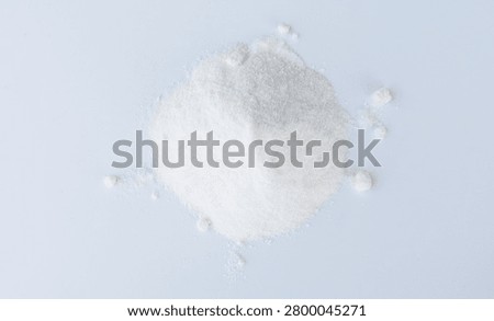 Flat Lay of Fine Crystalline Ascorbic Acid Powder Pile