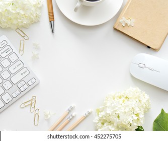  flat lay image of workplace 