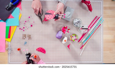 Flat Lay Kids Papercraft Making Paper Stock Photo 2025615731 | Shutterstock