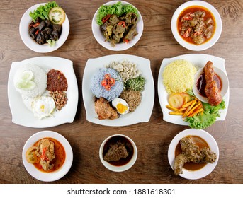 Flat Lay Of Malay Traditional Food