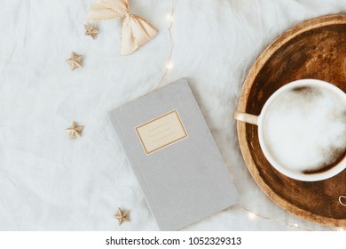 Flat Lay Notebook and Coffee