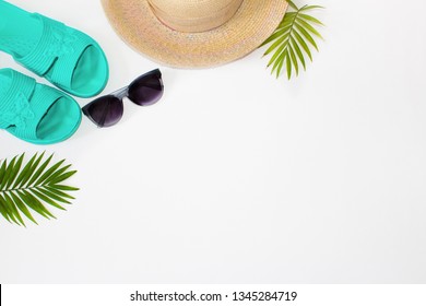 Traveler Accessories Tropical Palm Leaf Branches Stock Photo 674144065 ...