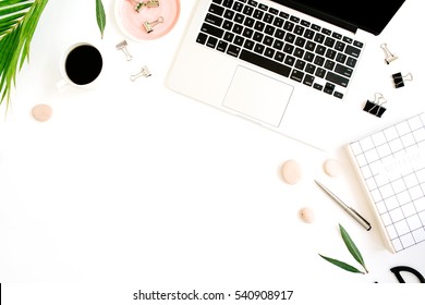 Flat Lay Top View Office Table Stock Photo (Edit Now) 530944726