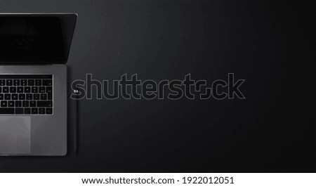 Image, Stock Photo desktop from above, copy space for text