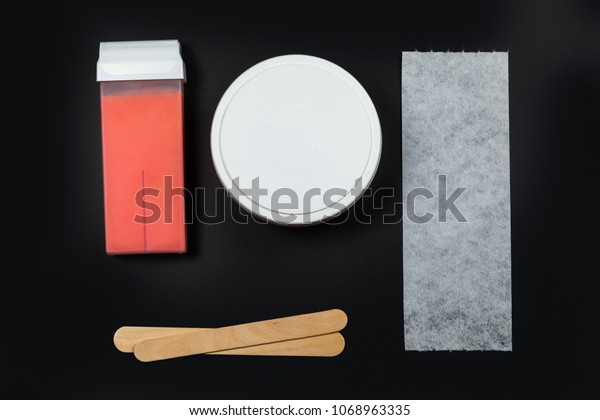 Flat Lay Top View Wax Depilation Stock Photo Edit Now 1068963335