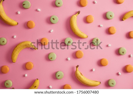 Similar – Image, Stock Photo round sweet green pistachio donut