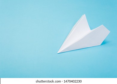 Flat Lay White Paper Plane Blank Stock Photo (Edit Now) 1043412616