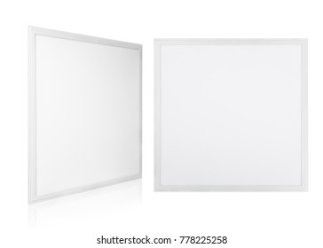 Flat LED Light Panel With White Background