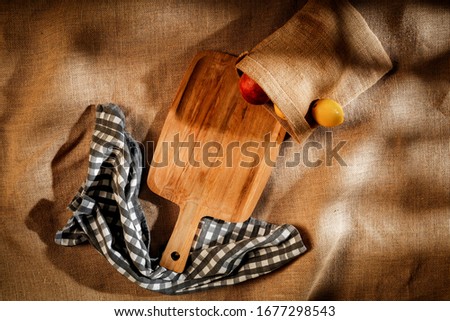 Similar – empty old wooden cutting board