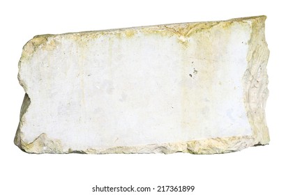 flat natural stone isolated on white background 