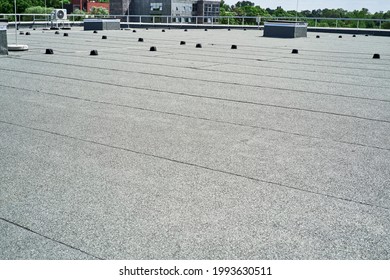 Flat Roof Protective Covering With Bitumen Membrane For Waterproofing