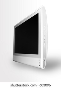 Flat Screen TV - Isolated - White Background