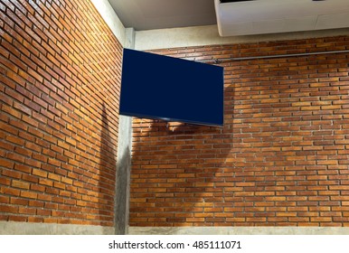 Flat Screen Tv On Corner Brick Wall