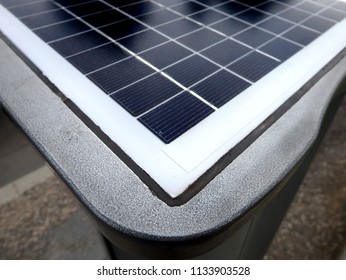flat solar panel close up