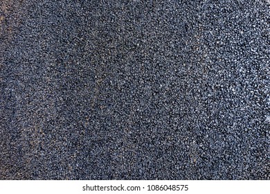 Flat Surface Texture Of Fresh, Grey Black Tarmac, Seen From Above