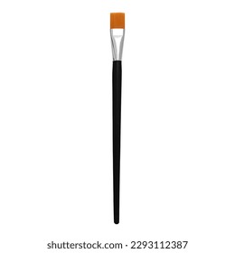 Flat synthetic paint brush isolated on a white background. Stock photo - Powered by Shutterstock