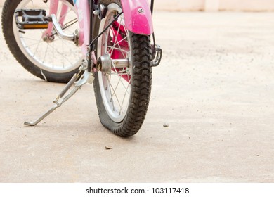 A Flat Tire Bicycle.