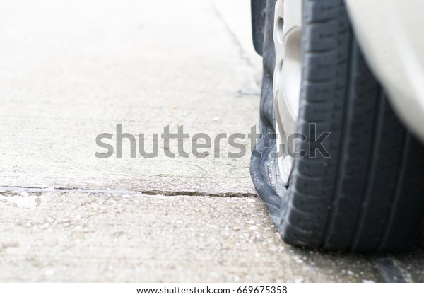 flat tires from accident,\
flat tires