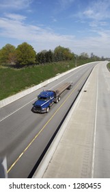 Flatbed Extreme Wide Angle Shot From Above