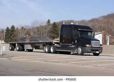 Flatbed Truck on Highway