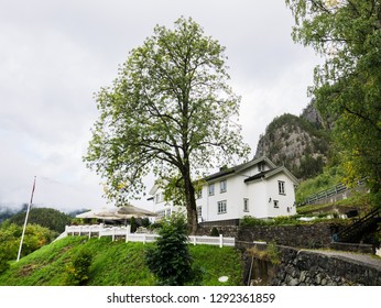 Flatdal, Norway - Sep 8 2018: A Boutique Hotel In The Countryside Of Norway, A Great Place To Retreat And Relax.