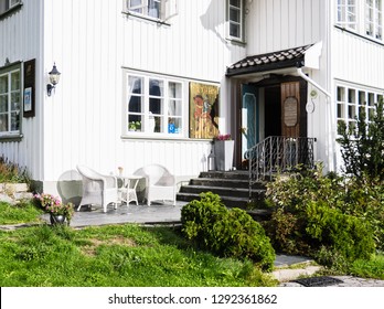 Flatdal, Norway - Sep 8 2018: A Boutique Hotel In The Countryside Of Norway, A Great Place To Retreat And Relax.