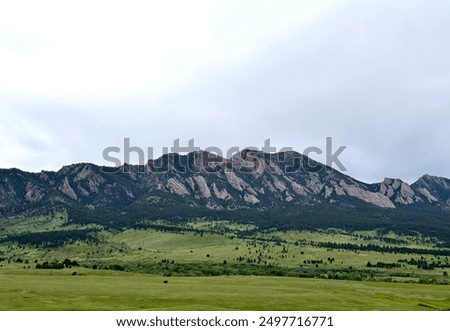 Flatirons in Boulder after rain
