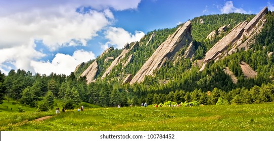 Flatirons in Boulder Colorado - Shutterstock ID 100784452