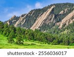 Flatirons in Boulder Colorado at Chataqua Park