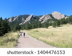 The Flatirons : rock formations at Chautauqua Park near Boulder - Colorado