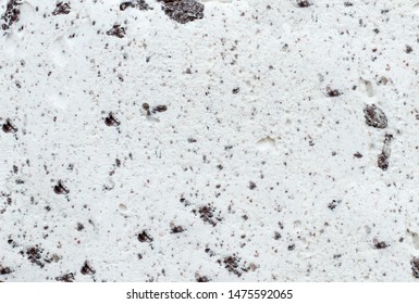 Flatlay View Of Cookies And Cream Ice Cream Background Texture.