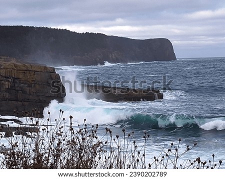 Flatrock, Newfoundland
ocean crashing against rocks